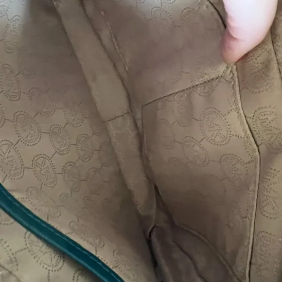 Michael Kors Deep Teal Crossbody Bag with Gold Chain - Picture 4 of 5